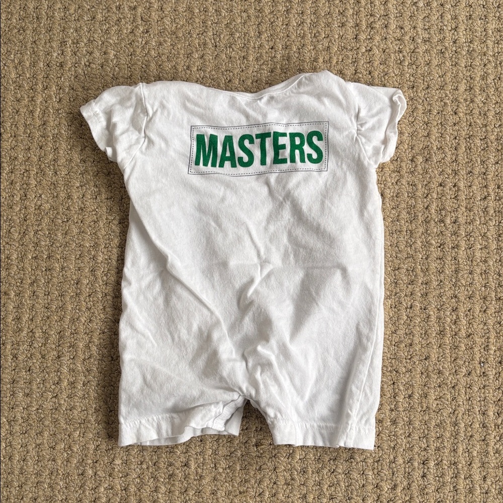 Masters White and Green Kids One-Piece Romper - Picture 5 of 5